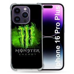 Coque Magnétique Compatible Magsafe Pour Iphone 16 Pro Plus Monster Energy Vert