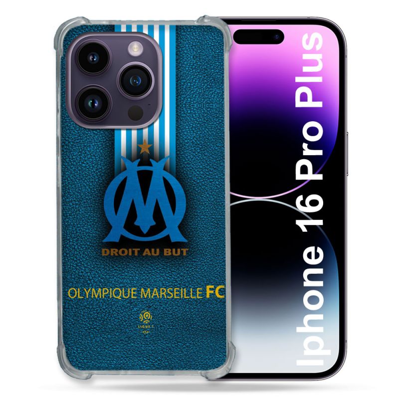 Coque Magnétique Compatible Magsafe Pour Iphone 16 Pro Plus Olympique Marseille OM Bande