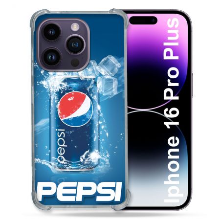 Coque Magnétique Compatible Magsafe Pour Iphone 16 Pro Plus Pepsi