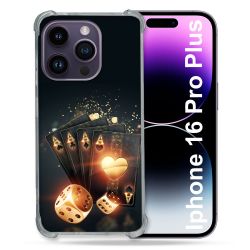 Coque Magnétique Compatible Magsafe Pour Iphone 16 Pro Plus Poker Des