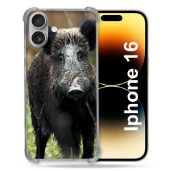 Coque Magnétique Compatible Magsafe Pour Iphone 16 Pro Chasse Sanglier bois