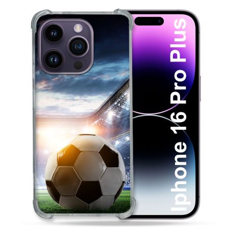 Coque Magnétique Compatible Magsafe Pour Iphone 16 Pro Plus Sport Football Stade