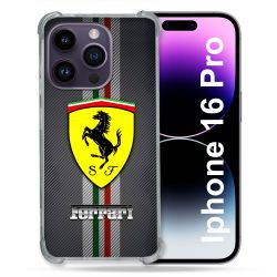 Coque Magnétique Compatible Magsafe Pour Iphone 16 Pro Ferrari Carbone