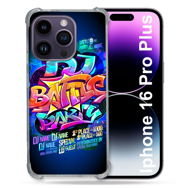 Coque Magnétique Compatible Magsafe Pour Iphone 16 Pro Plus Street Art Rap