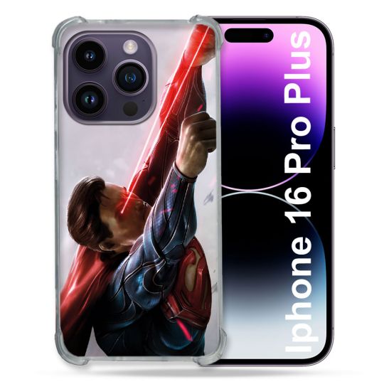 Coque Magnétique Compatible Magsafe Pour Iphone 16 Pro Plus Superman Laser