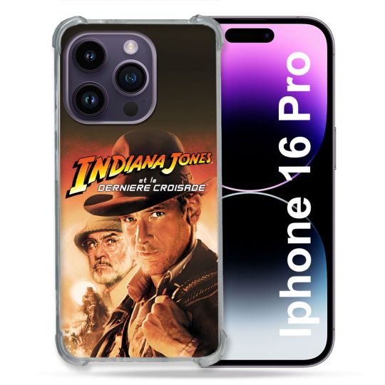 Coque Magnétique Compatible Magsafe Pour Iphone 16 Pro Indiana Jones Affiche