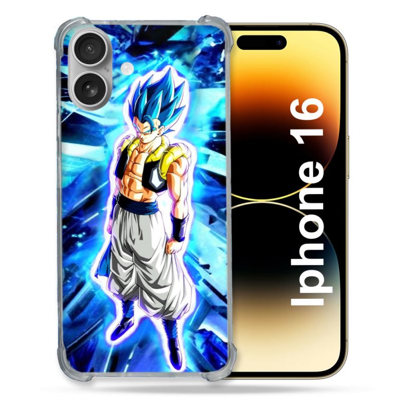 Coque Magnétique Compatible Magsafe Pour Iphone 16 Pro Manga Dragon Ball Gogeta Lumiere