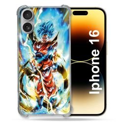 Coque Magnétique Compatible Magsafe Pour Iphone 16 Pro Manga Dragon Ball Sangoku Blanc