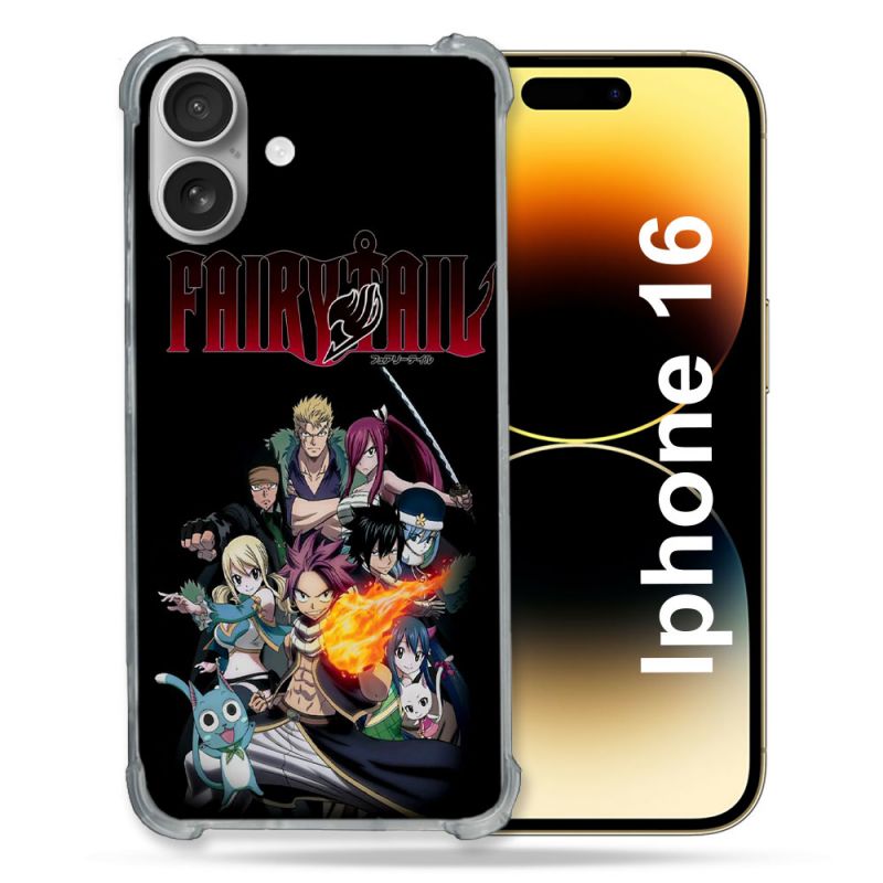 Coque Magnétique Compatible Magsafe Pour Iphone 16 Pro Manga Fairy Tail Logo Team