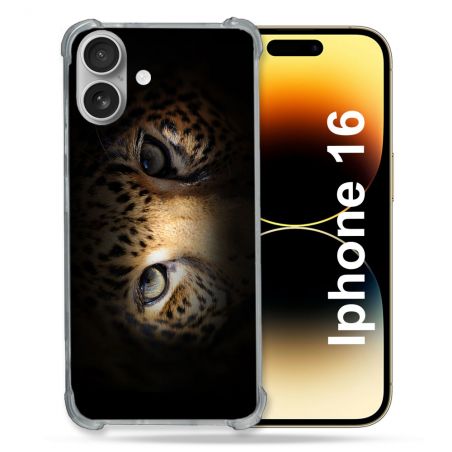 Coque Magnétique Compatible Magsafe Pour Iphone 16 Plus Animal Leopard Yeux