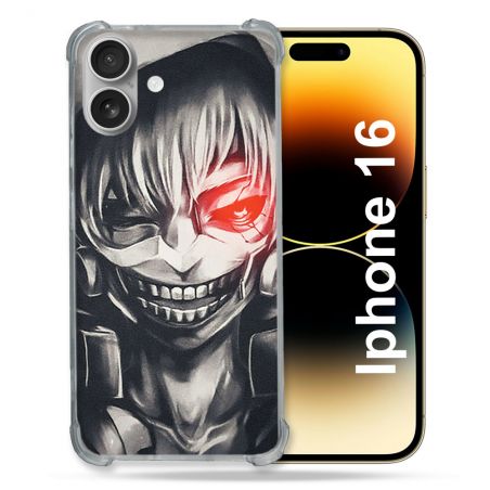 Coque Magnétique Compatible Magsafe Pour Iphone 16 Pro Manga Tokyo Ghoul Kaneki Noir