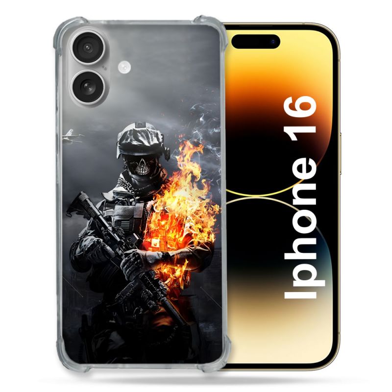 Coque Magnétique Compatible Magsafe Pour Iphone 16 Plus Call Of Duty Squelette