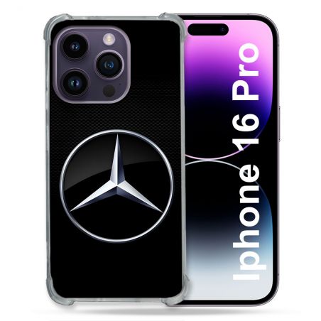 Coque Magnétique Compatible Magsafe Pour Iphone 16 Pro Mercedes Carbone