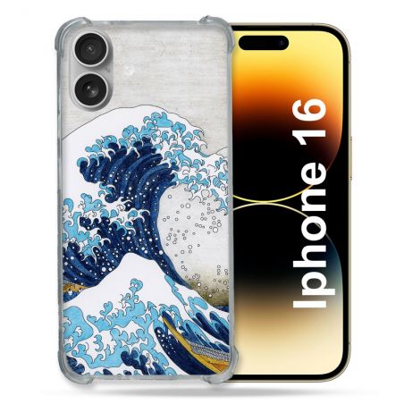Coque Magnétique Compatible Magsafe Pour Iphone 16 Pro Peinture La Grande Vague