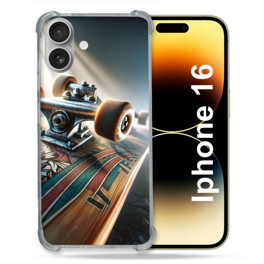 Coque Magnétique Compatible Magsafe Pour Iphone 16 Pro Planche Skate