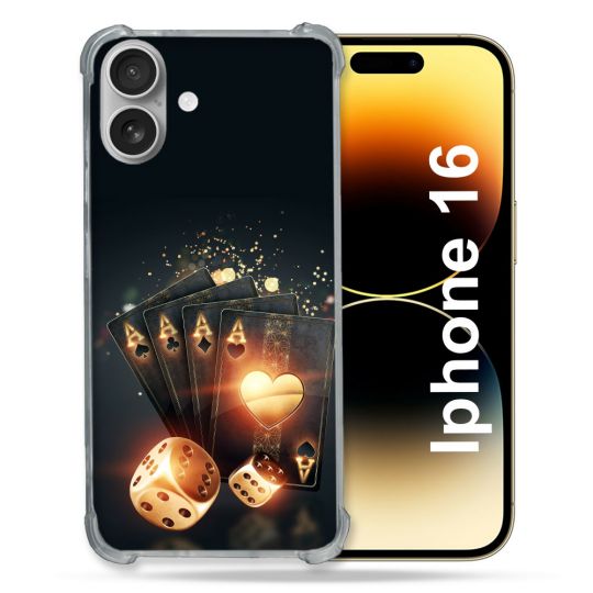 Coque Magnétique Compatible Magsafe Pour Iphone 16 Pro Poker Des
