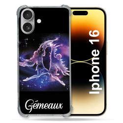 Coque Magnétique Compatible Magsafe Pour Iphone 16 Pro Signe Zodiaque 2 Gémeaux