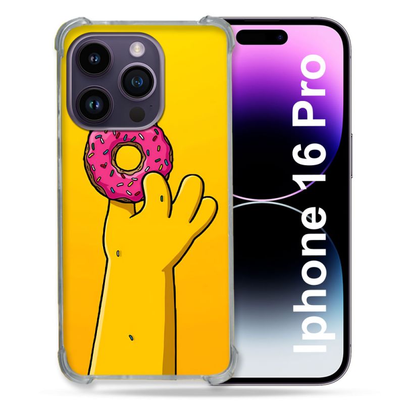 Coque Magnétique Compatible Magsafe Pour Iphone 16 Pro Simpson Donuts