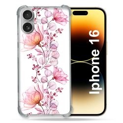 Coque Magnétique Compatible Magsafe Pour Iphone 16 Plus Fleur Eclosion