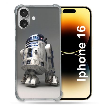 Coque Magnétique Compatible Magsafe Pour Iphone 16 Pro Star Wars - R2D2