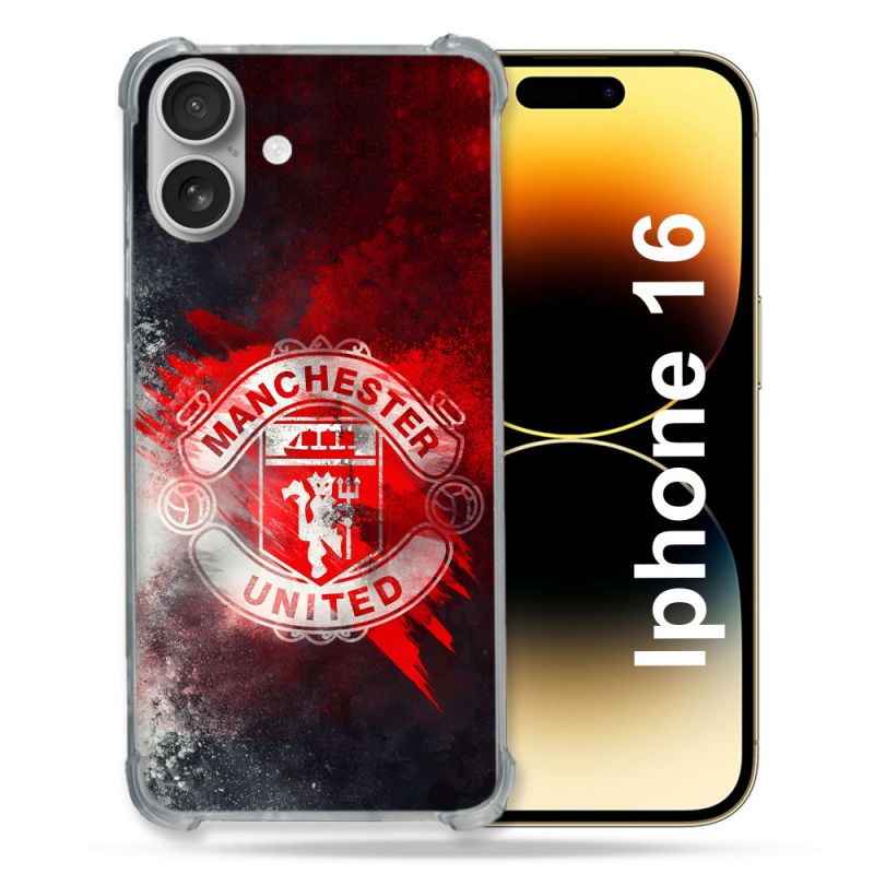 Coque Magnétique Compatible Magsafe Pour Iphone 16 Plus Foot Manchester United