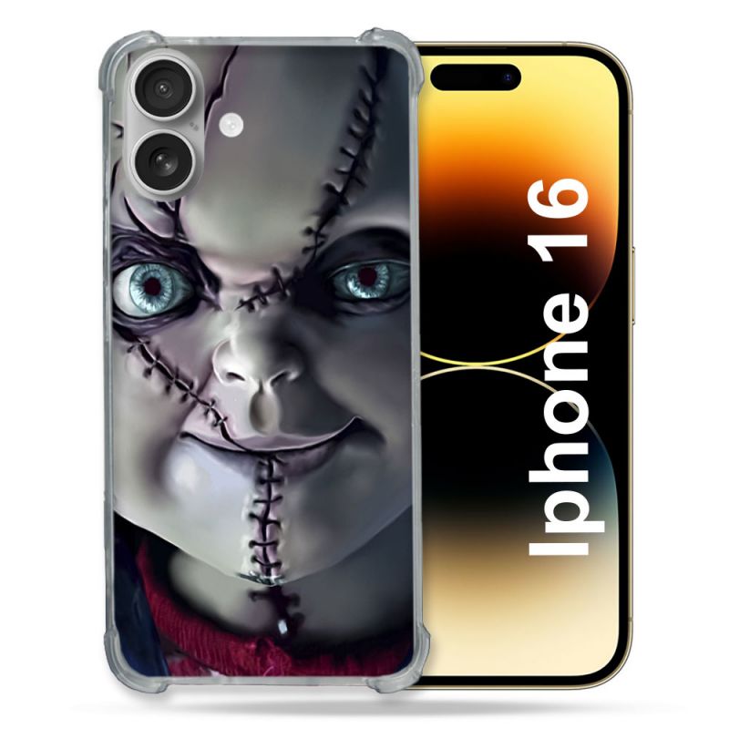 Coque Magnétique Compatible Magsafe Pour Iphone 16 Plus Horreur Chucky Cicatrice
