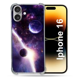 Coque Magnétique Compatible Magsafe Pour Iphone 16 Pro Univers Planete Stellaire