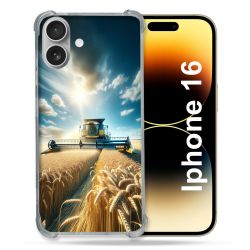 Coque Magsafe Compatible Magsafe Pour Iphone 16 Pro Agriculture Moissonneuse Blé
