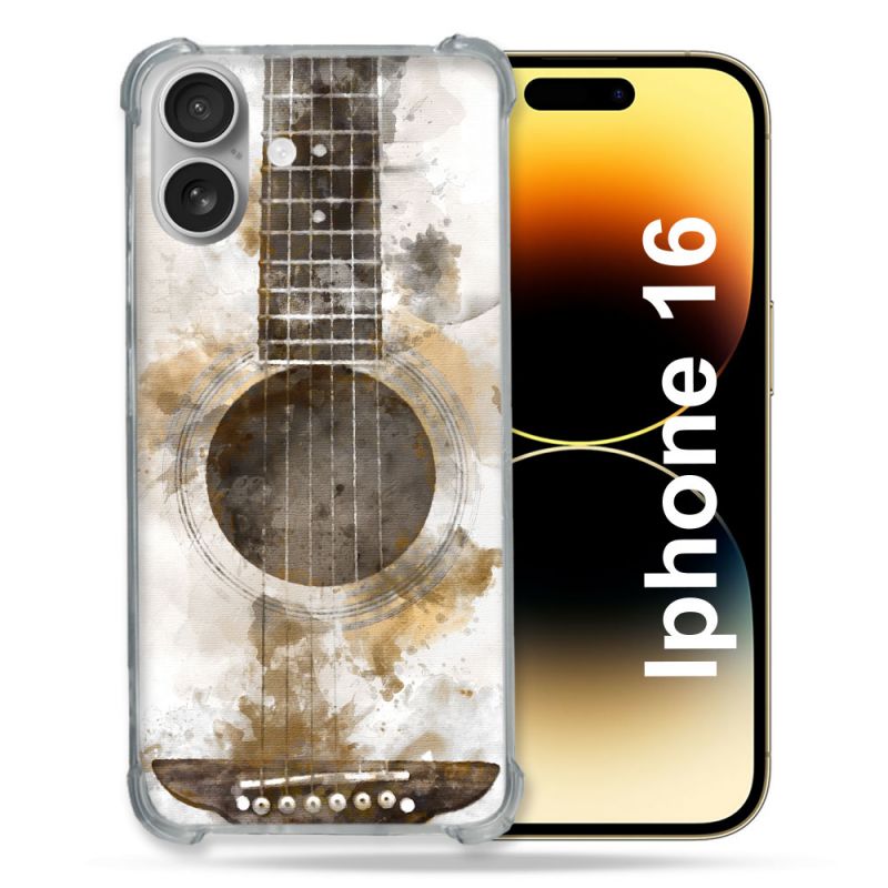 Coque Magnétique Compatible Magsafe Pour Iphone 16 Plus Musique Guitare Tag