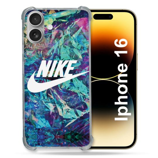 Coque Magnétique Compatible Magsafe Pour Iphone 16 Plus Nike Turquoise