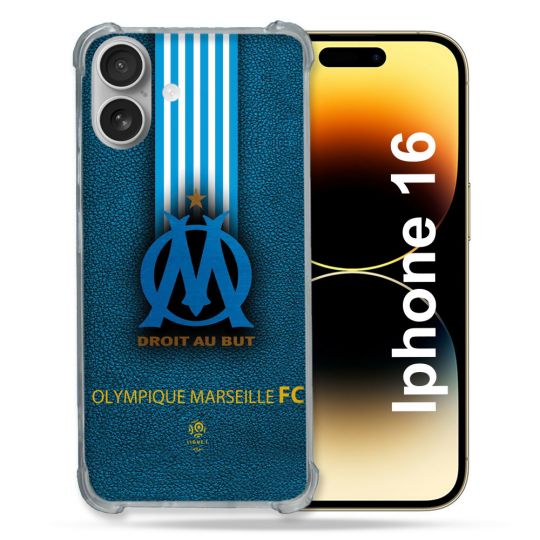Coque Magnétique Compatible Magsafe Pour Iphone 16 Plus Olympique Marseille OM Bande