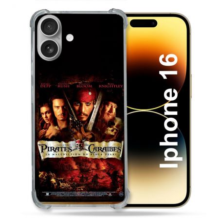 Coque Magnétique Compatible Magsafe Pour Iphone 16 Plus Pirate Des Caraibes