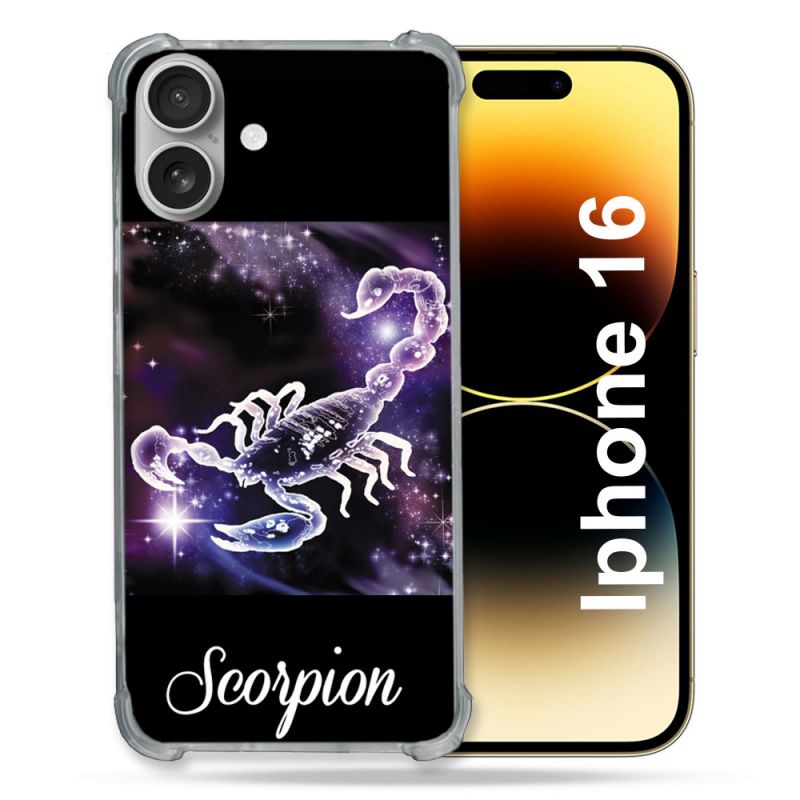 Coque Magnétique Compatible Magsafe Pour Iphone 16 Plus Signe Zodiaque 2 Scorpion