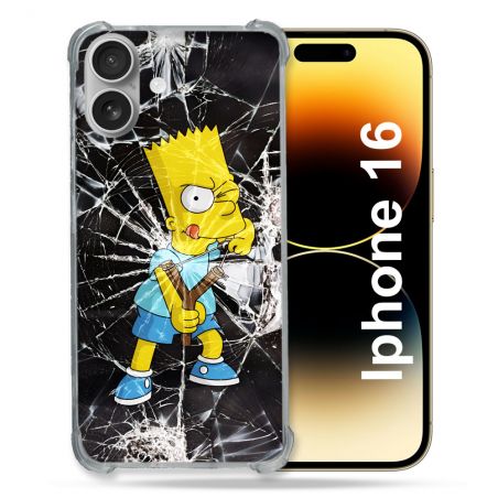 Coque Magnétique Compatible Magsafe Pour Iphone 16 Plus Simpson Bart