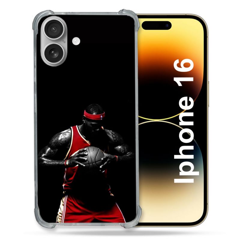 Coque Magnétique Compatible Magsafe Pour Iphone 16 Plus Sport Basketeur