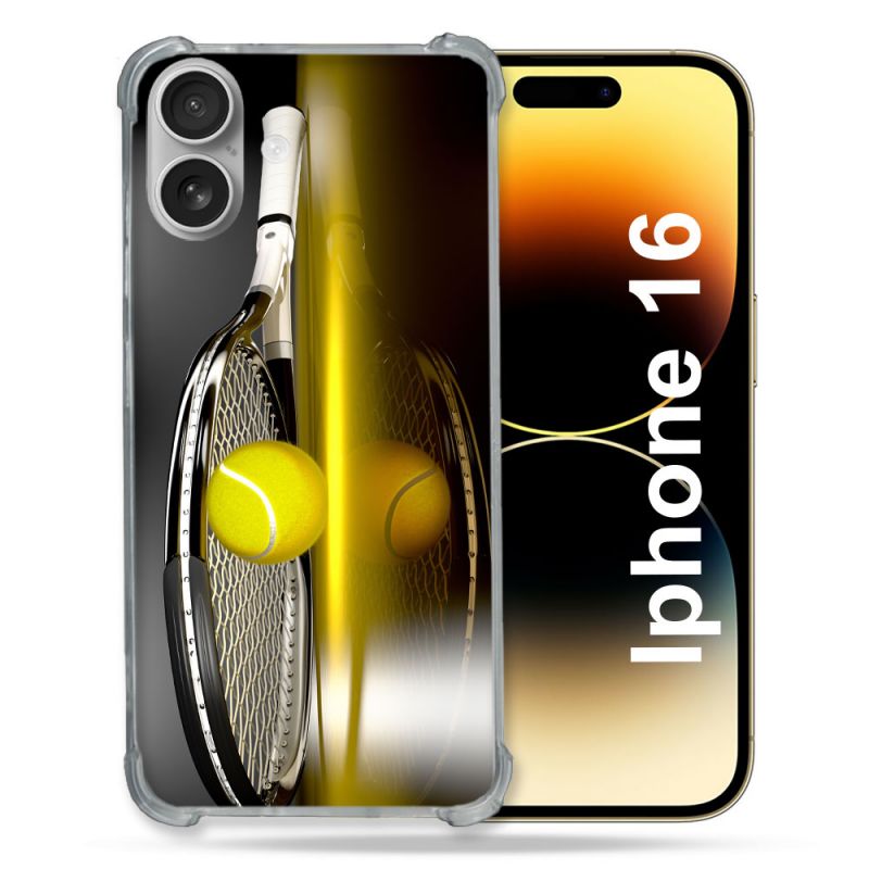 Coque Magnétique Compatible Magsafe Pour Iphone 16 Plus Sport Tennis Reflet