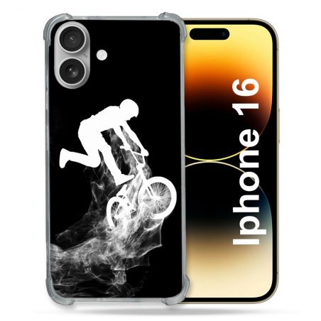 Coque Magnétique Compatible Magsafe Pour Iphone 16 Plus Sport VTT Noir