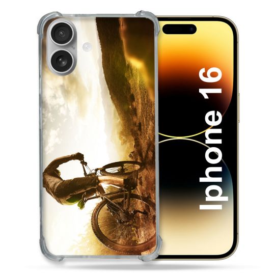 Coque Magnétique Compatible Magsafe Pour Iphone 16 Plus Sport VTT Soleil