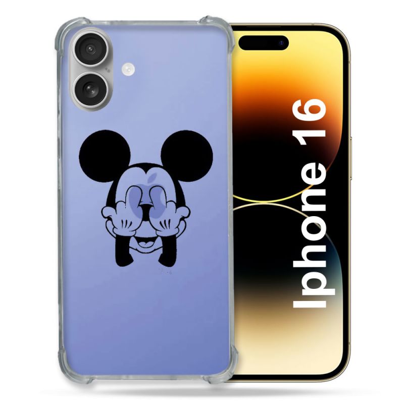 Coque Transparente Pour Iphone 16 Plus Mickey doigt