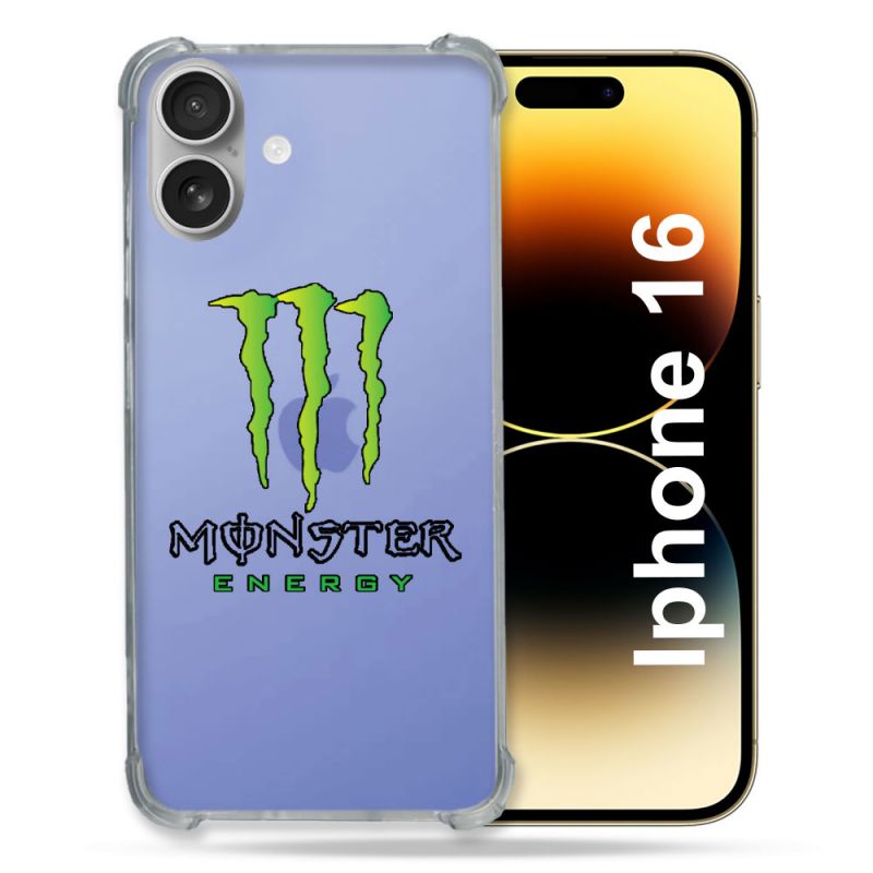 Coque Transparente Pour Iphone 16 Plus Monster Energy