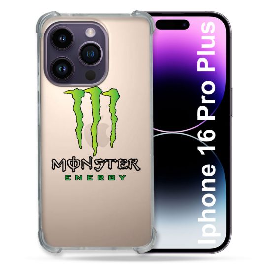 Coque Transparente Pour Iphone 16 Pro Plus Monster Energy