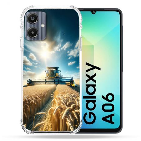 Coque Renforcée Pour Samsung Galaxy A06 Agriculture Moissonneuse Blé