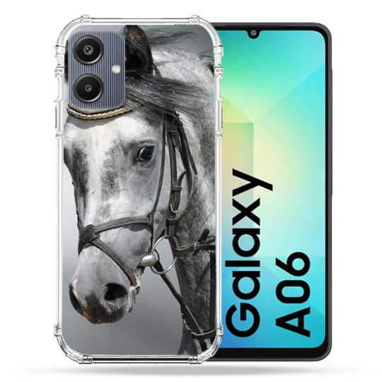 Coque Renforcée Pour Samsung Galaxy A06 Animal Cheval Blanc