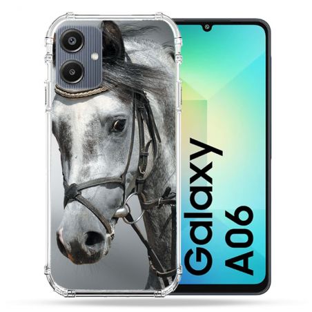 Coque Renforcée Pour Samsung Galaxy A06 Animal Cheval Blanc