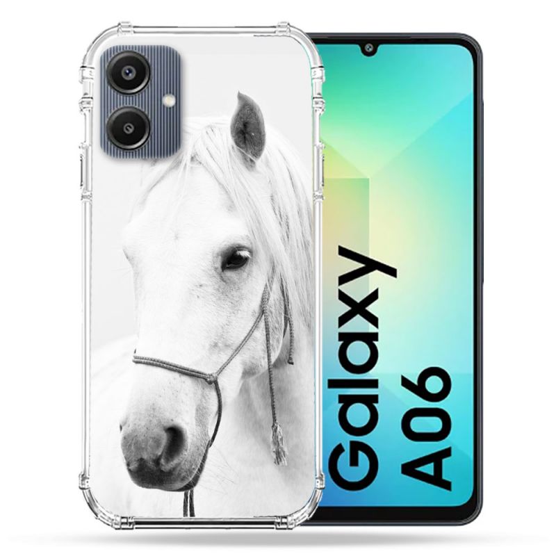 Coque Renforcée Pour Samsung Galaxy A06 Animal Cheval Cristal