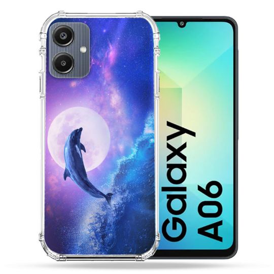 Coque Renforcée Pour Samsung Galaxy A06 Animal Dauphin Vague