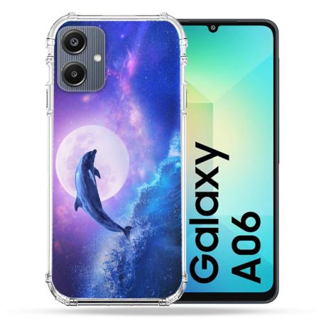 Coque Renforcée Pour Samsung Galaxy A06 Animal Dauphin Vague