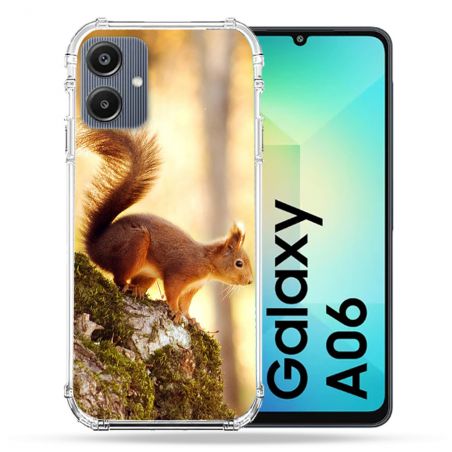 Coque Renforcée Pour Samsung Galaxy A06 Animal Ecureuil Bois