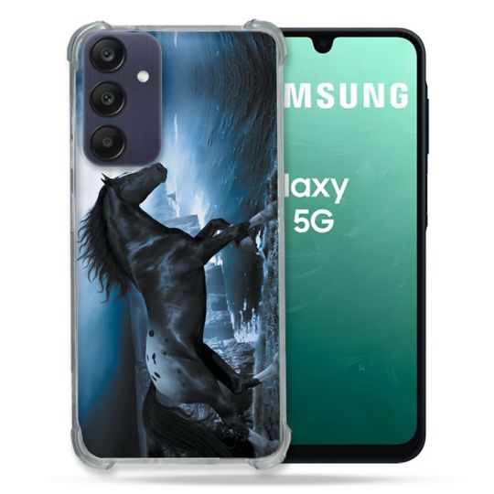 Coque Renforcée Pour Samsung Galaxy A16 5G Animal Cheval Noir