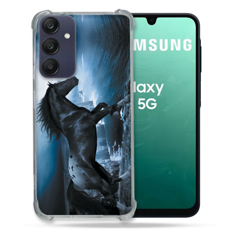 Coque Renforcée Pour Samsung Galaxy A16 5G Animal Cheval Noir
